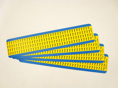 PANDUIT PCL025-7 Wire Marker Vinyl Cloth, BLACK ON YELLOW, ''7'' (lot of 4 sheets)