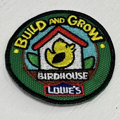 #ad LOWE#x27;S Embroidered Patch Build And Grow Birdhouse Patch $3.99