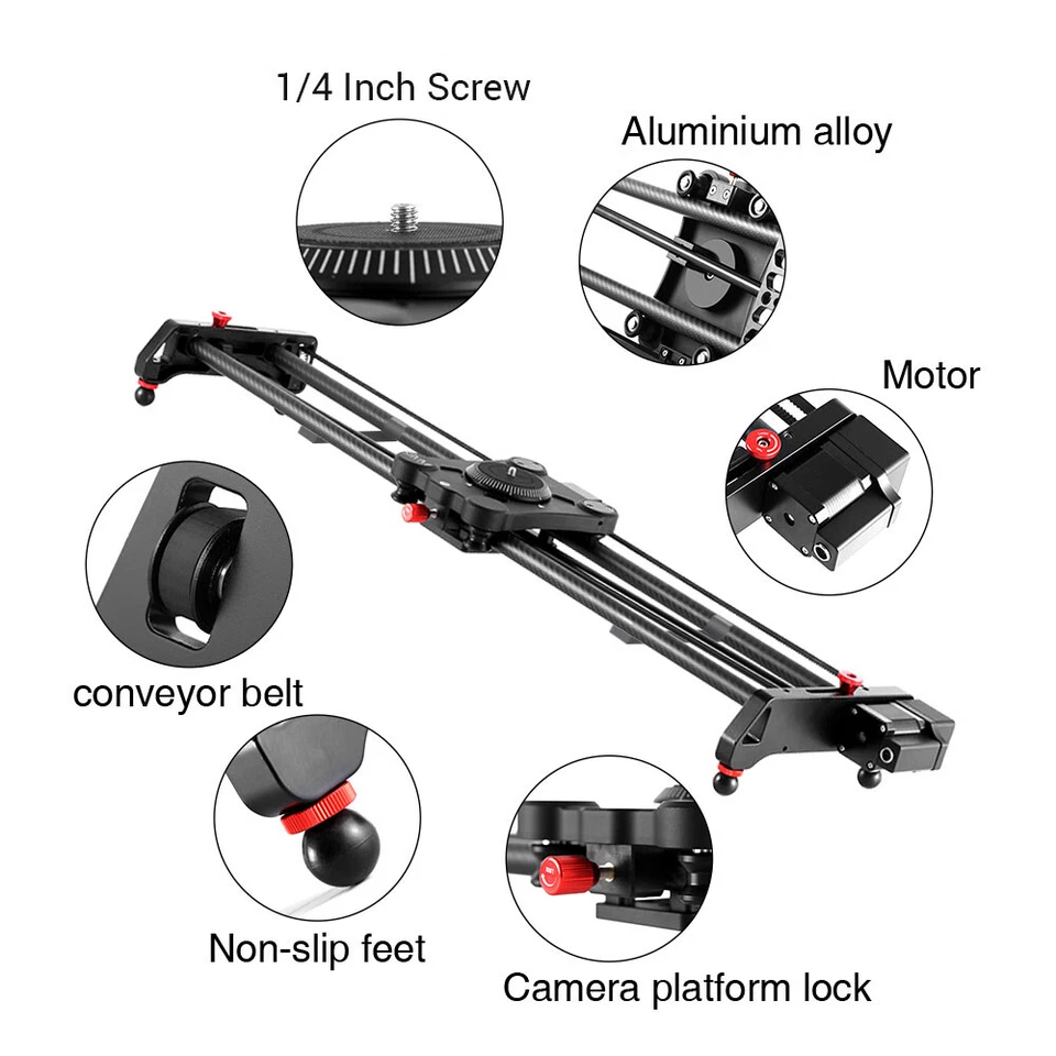 GVM GR-120QD 120cm Motorized Camera Slider Track Dolly for DSLR Camera Camcorder - Image 3 of 4