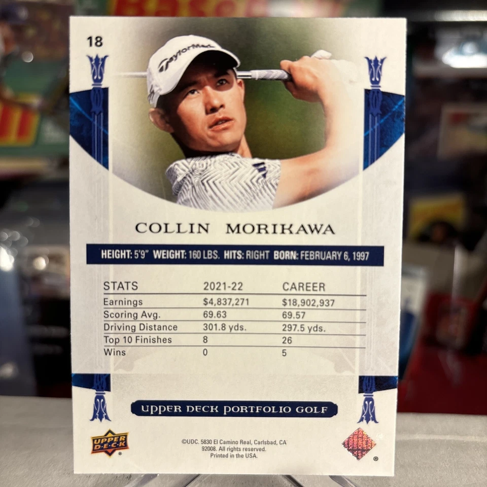 2024 Upper Deck Portfolio Golf Collin Morikawa RARE Artifacts Insert 1:8 ⭐️ MINT - Image 2 of 2