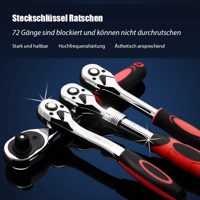 Drive Ratchet Handle Quick Release  Reversible Socket Wrench  Ratchet Spanner