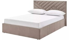 Assembled Luca Double End Lift Ottoman Bed - Latte
