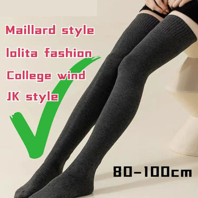 #ad 1pair Women Micro pressure Over Knee High Socks 80cm Lengthened JK Lolita Stocki $26.99