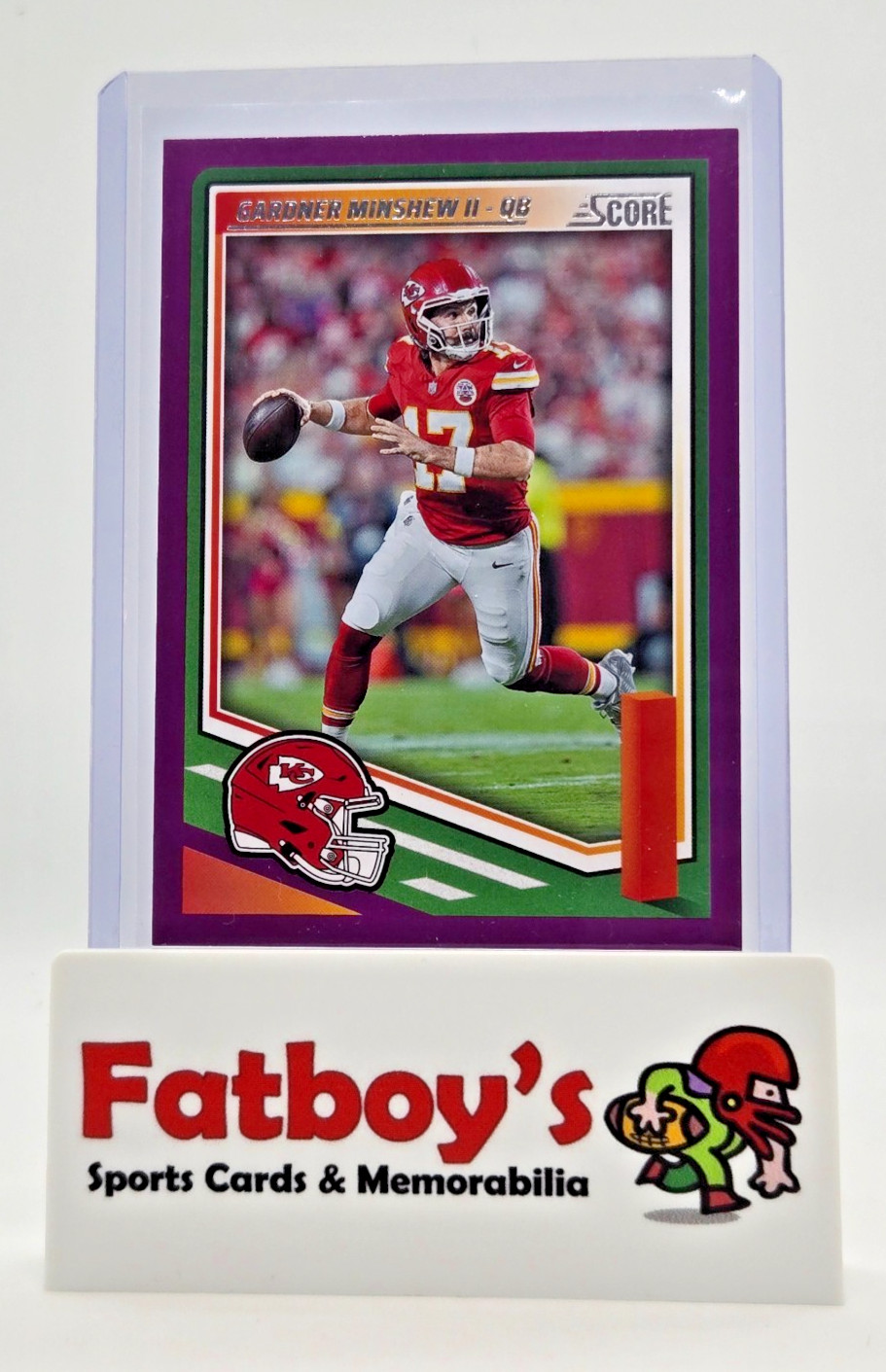 2025 Panini Score Gardner Minshew II Supplemental Premium Purple Base LP Card