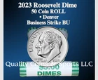 2023 D ROOSEVELT DIME ROLL OF 50 COINS BANK WRAPPED UNSEARCHED GEM BU