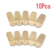 10Pcs Handmade Fingerboards Wooden Tech Deck Skateboard Natural Wood Grain