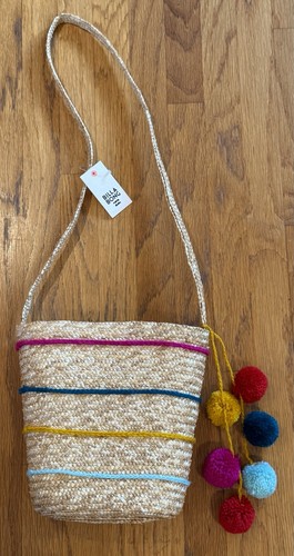 BILLABONG “Sun Seeker” STRAW Tote/Beach BAG w/POM POMS & Knit Accents LINED NWT - Picture 6 of 9