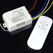 Wireless New Transmitter Remote Receiver On/off 1/2/3 Control Switch Light Lamp