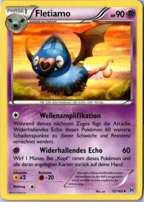 Pokemon Fletiamo 72/162 TURBOstart Deutsch