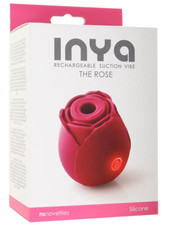 NS Novelties INYA The Rose Rechargeable Suction Vibrator - Red - Brand New
