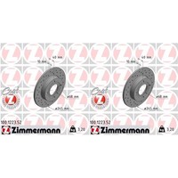 2X Zimmermann Sport Z Bremsscheiben 245Mm Gelocht Hinten Passend FüR Audi 80 90