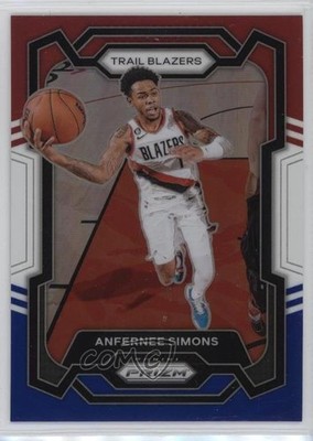 2023-24 Panini Prizm Red White & Blue Prizm Anfernee Simons #106 0c4