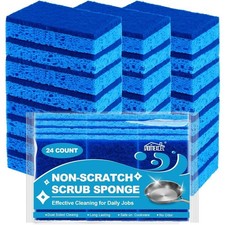 Non-Scratch Dish Sponges 24 Pack Dual Sided S...