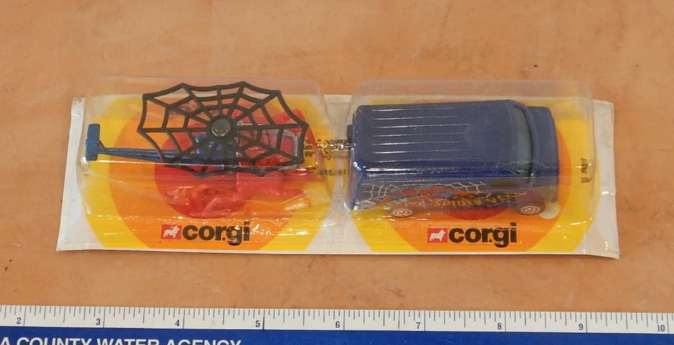 1979 CORGI JUNIORS SPIDERMAN; SPIDER-VAN & HELO - BUBBLE TWIN PACK, # 2531, NOS - Image 4 of 4