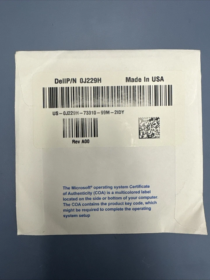 New Dell Windows Vista Business 32Bit SP1 Reinstallation CD 0J229H (No Key) - Image 2 of 2