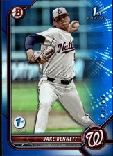 Jake Bennett 2022 Bowman Draft 1st Edition Blue Foil 146/150 Nationals