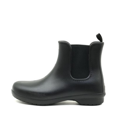 Crocs Damen Chelsea Rain Boot Stiefeletten Schwarz Pflegeleicht Boots EU 38