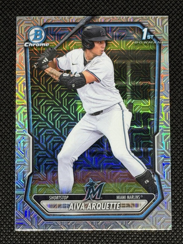 2026 Bowman Chrome Aiva Arquette Mojo Parallel 1st BCP-40 Miami Marlins