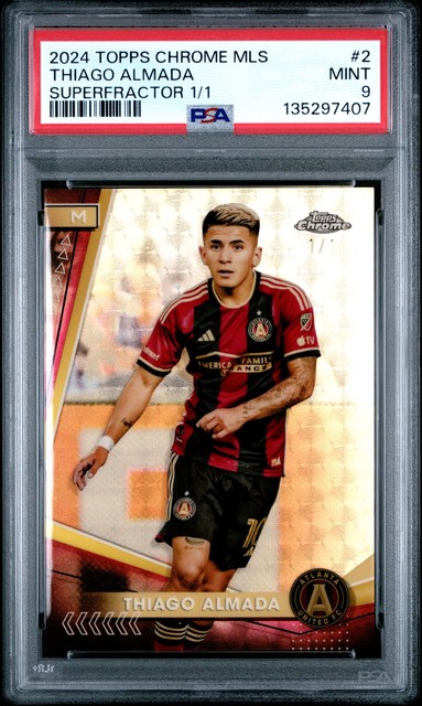 2024 TOPPS CHROME MLS SUPERFRACTOR 1/1 #2 THIAGO ALMADA 1/1 PSA 9