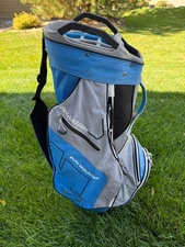 SUN MOUNTAIN Phantom - Blue & Gray 15-Way Divide Single Strap Golf Cart Bag