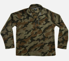 Starter Pullover Jacket Mens Large L Camo Fleece 1/4 Zip Pocket Outdoor Hunting