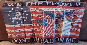 "We The People" 3"x5in "Don't Tread On Me" Bald Eagle Flag With 2 Grommets 
