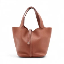 Hermès Picotin Lock 22 MM Taurillon Clemence Gold Silver Metal Fittings W: 2024