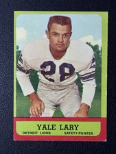 1963 Topps Football Yale Lary #33 Detroit Lions Texas A&M