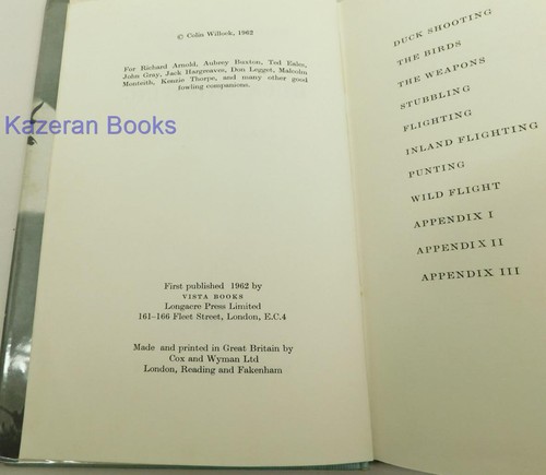 Libro de caza ilustrado vintage Duck Shooting C Willock 1962 primera edición - Imagen 16 de 17