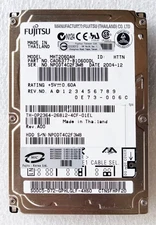 FUJITSU 2.5" Internal Hard Drive, ATA/IDE, Model MHT2060AH, 60GB, 4200 RPM