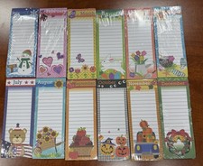 12 Jan-Dec Magnetic Grocery List Notepads Shopping Lists Pads for Refrigerator