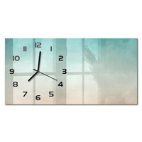 Wanduhr Mit Leisem Uhrwerk Abstraktion Hintergrund Schwarze Zeiger 60X30 Cm