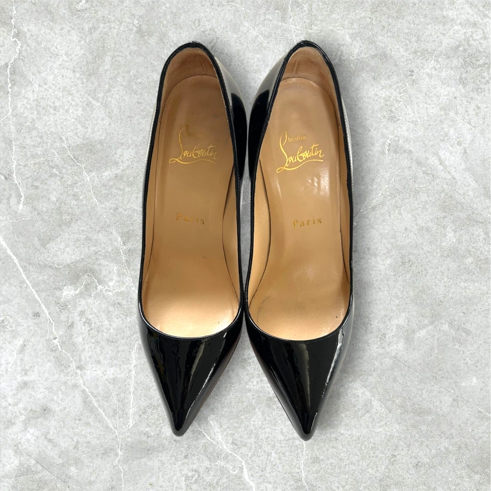 Zapatos de salón Christian Louboutin Pigalle 85 charol negro EU35.5 excelentes Foto 3 de 4