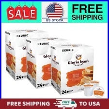 (3 pack) Gloria Jean's Coffees K-Cup Capsules with Caramel Butterscotch Flavor