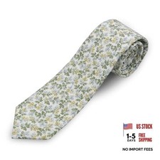 Floral Skinny Ties for Men 2.55'' Cotton Necktie Flower Mens Ties Style-11