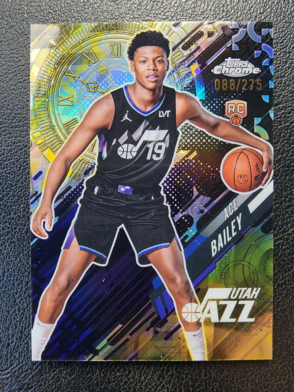 Ace Bailey 2025-26 Topps Chrome Go Time Rookie RC Yellow Refractor /275
