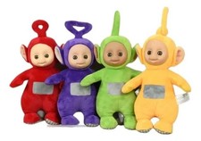 RARE Collection Of 4 Teletubbies Dolls 10" Plush Doll Bootleg Made In Mexico