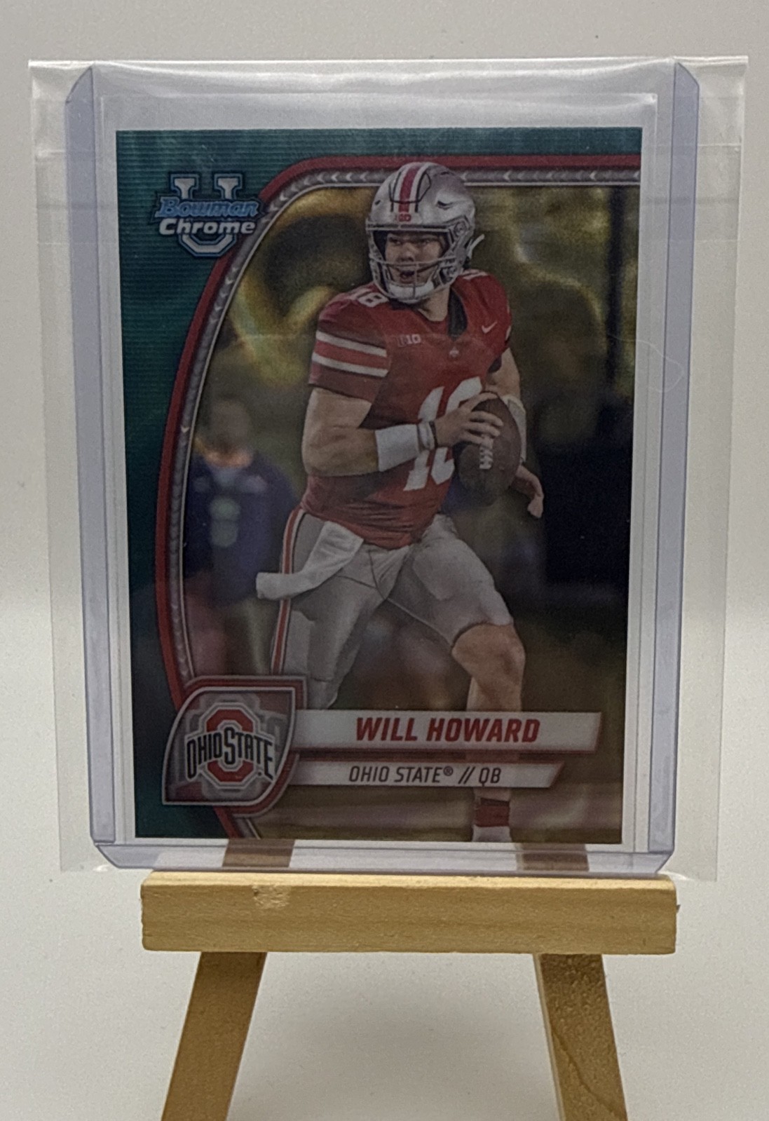 2024 Bowman University Chrome - Will Howard #182 Teal Lava Refractor (RC)