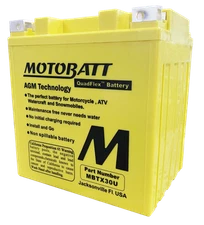 MotoBatt MBTX30U 34Ah 440 CCA AGM Powersports Battery replaces Y60N24 Y60N30