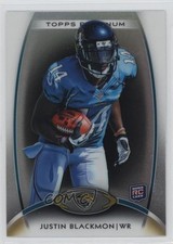 2012 Topps Platinum Rookie Black Refractor Justin Blackmon #140 0c4