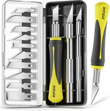 16-Piece Craft Knife Set, Exacto Knife Set, 3-Piece Hobby Knife with 10-Piece Ex