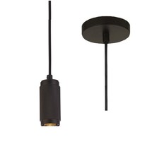 Matt Black Fabric Round Cable Flex Suspension Ceiling Rose Pendant
