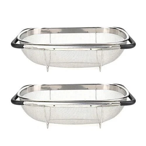 Suwimut 2 Pack Over The Sink Oval Stainless Steel Fine 6 Colander NEW
Opens in a new window or tab
