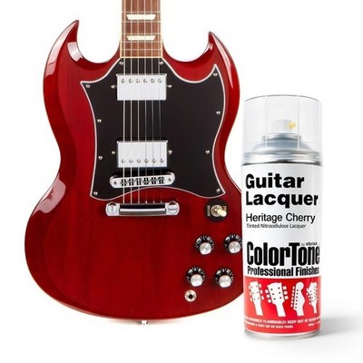 StewMac Colortone Aerosol Guitar Lacquer Spray, Heritage Red Gibson-Inspired...
