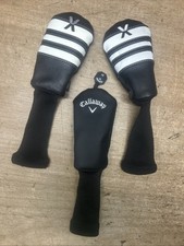 C1 - Set Of 3 Callaway Universal Black White Hybrid Headcovers
