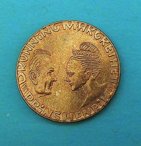 DÄNEMARK 20 KRONER 1992 ⭐ 25. JAHRESTAG - KÖNIGLICHE HOCHZEIT ⭐ KM# 875 - Picture 2 of 2