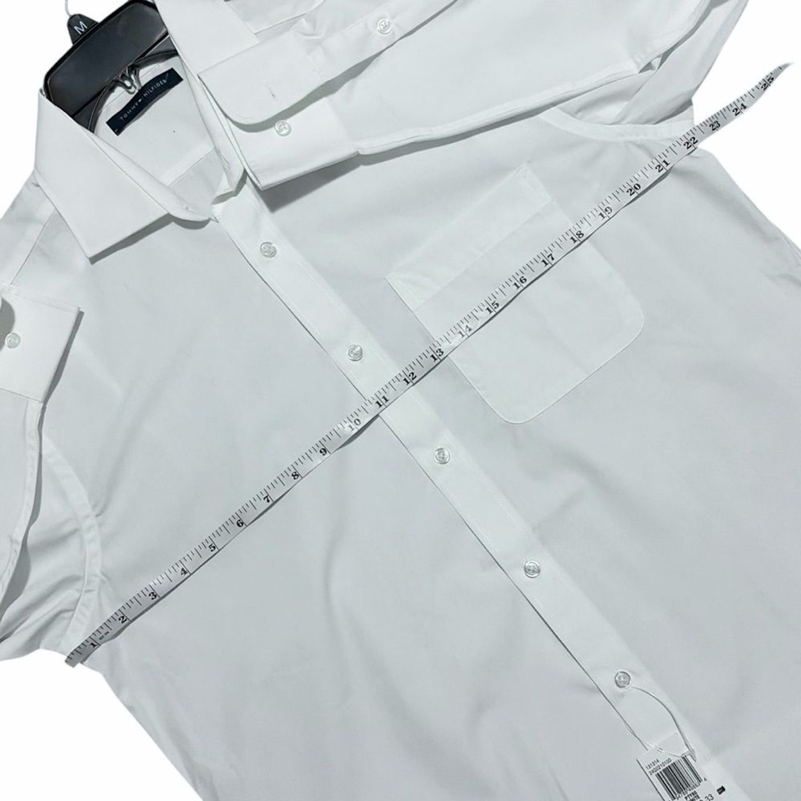 TOMMY HILFIGER NWT White Regular Fit Long Sleeve Button Down Shirt M 15.5 32/33 thumbnail 5