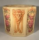 Weller Roma 1910-20s Pottery Eight Sided Planter Lions Grapes  Vintage 5” Tall