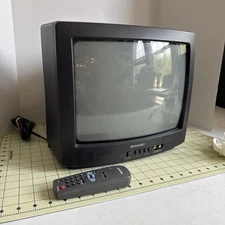 💥Sharp 13N-M100 13" Color Retro Gaming CRT TV With Remote Tested