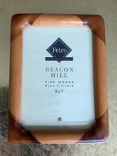 Fetco Beacon Hill Wooden Picture Frames Warm Brown Set Of Two 3.5”x5” Tabletop